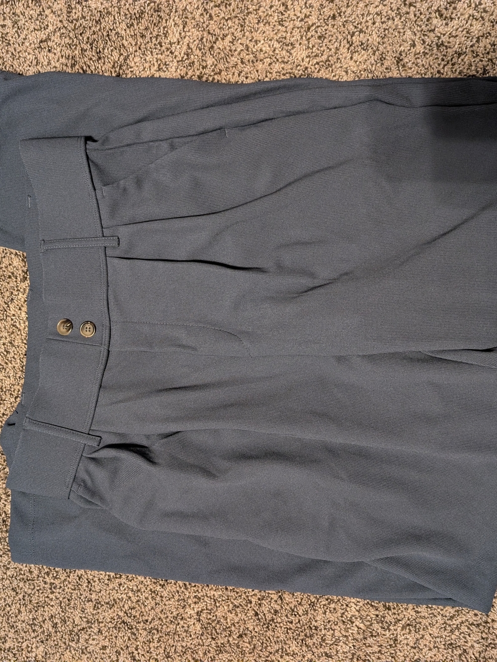 HALARA High-Waist Pleated Trousers in Slate Blue